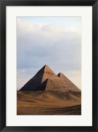 Framed Pyramids on a landscape, Giza, Egypt Print