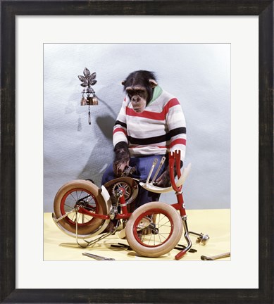 Framed Bicycle Assembly Print