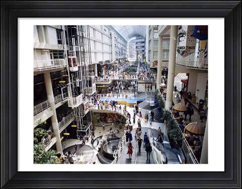 Framed Shopping mall, Eaton Centre, Toronto, Ontario, Canada Print