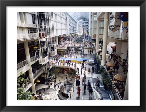 Framed Shopping mall, Eaton Centre, Toronto, Ontario, Canada Print