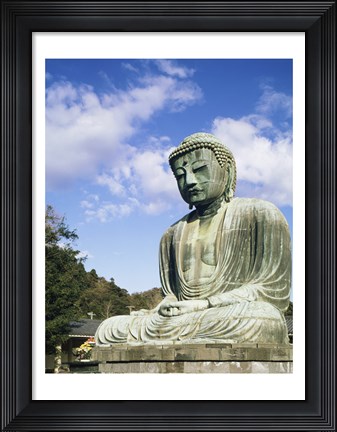 Framed Statue of Buddha, Kamakura, Japan Print