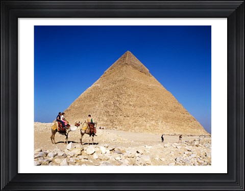 Framed Giza Pyramids, Giza, Egypt Print