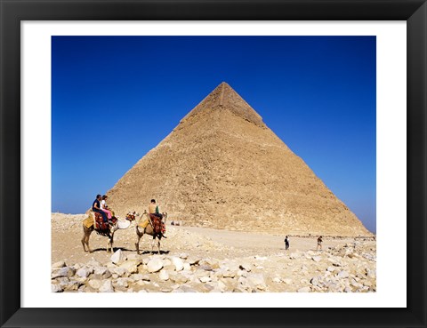 Framed Giza Pyramids, Giza, Egypt Print