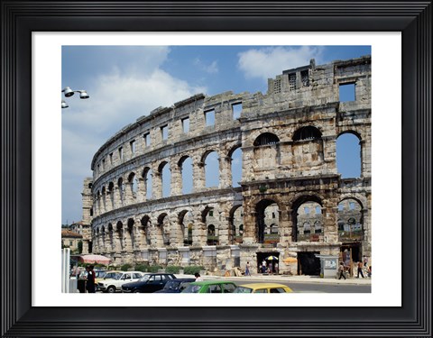 Framed Roman Amphitheater, Pula, Croatia Print