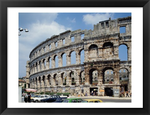 Framed Roman Amphitheater, Pula, Croatia Print