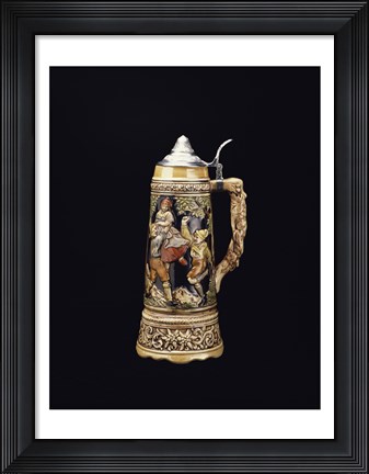 Framed Close-up of a beer stein Print