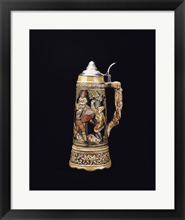 Framed Close-up of a beer stein Print