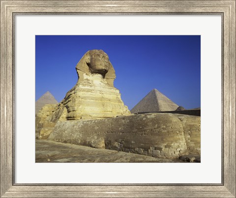 Framed Sphinx, Giza, Egypt Print