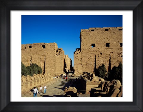 Framed Avenue of Sphinxes, Temples of Karnak, Luxor, Egypt Print