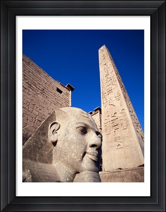 Framed Statue of Ramses II, Temple of Luxor, Luxor, Egypt Print