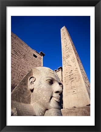 Framed Statue of Ramses II, Temple of Luxor, Luxor, Egypt Print