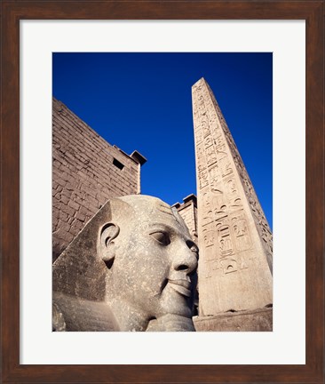 Framed Statue of Ramses II, Temple of Luxor, Luxor, Egypt Print