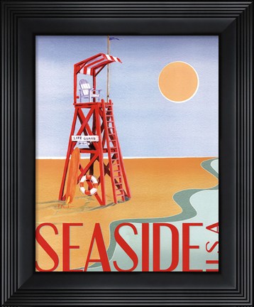 Framed Beach Watch I Print
