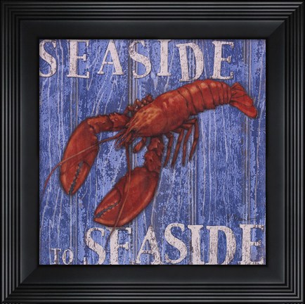 Framed Coastal USA Lobster Print