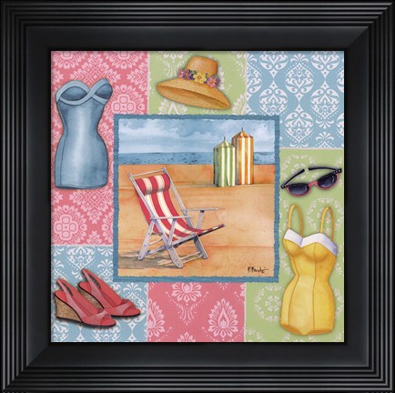 Framed Beach Wear II Print
