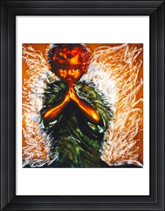 Framed Praying little angel Print