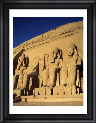 Framed Great Temple of Ramses II, Abu Simbel, Egypt Print