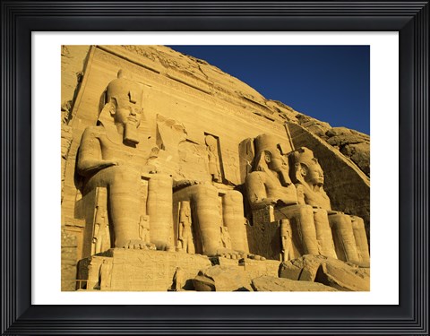 Framed Great Temple of Ramses II, Abu Simbel, Egypt Print
