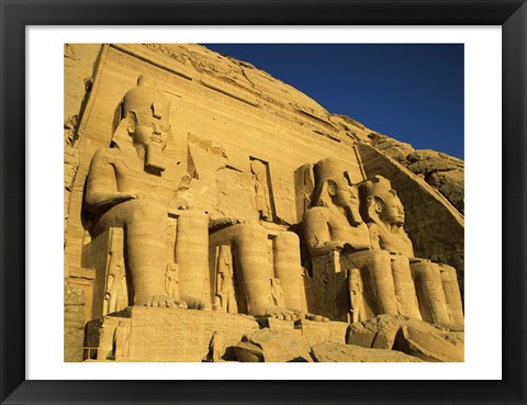 Framed Great Temple of Ramses II, Abu Simbel, Egypt Print