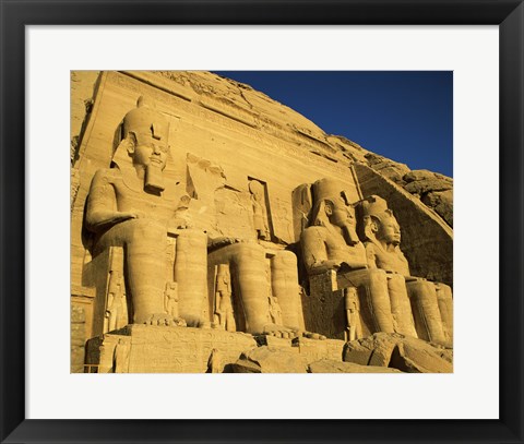 Framed Great Temple of Ramses II, Abu Simbel, Egypt Print