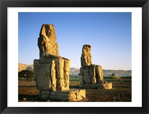 Framed Colossi of Memnon, Luxor, Egypt Print