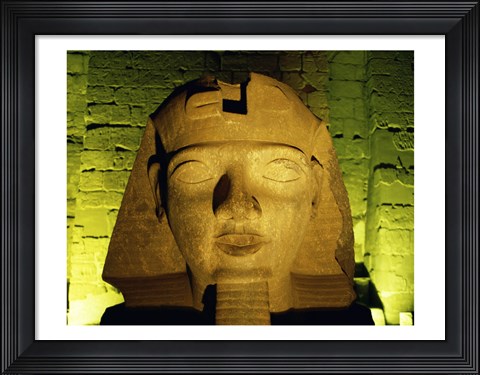 Framed Ramses II statue, Temple of Luxor, Luxor, Egypt Print