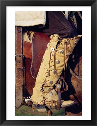 Framed Cowboy&#39;s hand made boots Print