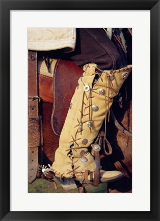 Framed Cowboy&#39;s hand made boots Print