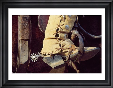 Framed Cowboy boot Print