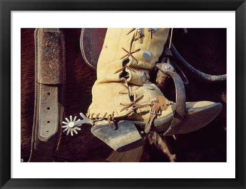 Framed Cowboy boot Print