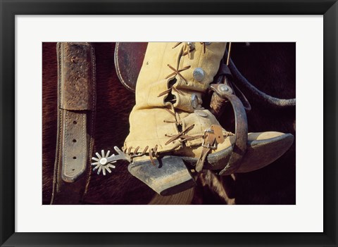 Framed Cowboy boot Print