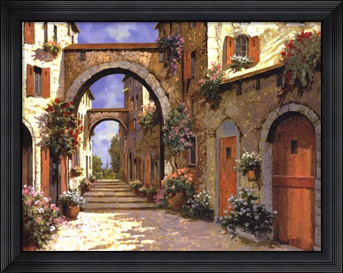 Framed Le Porte Rosse Sulla Strada Print
