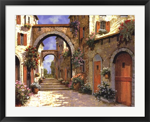 Framed Le Porte Rosse Sulla Strada Print