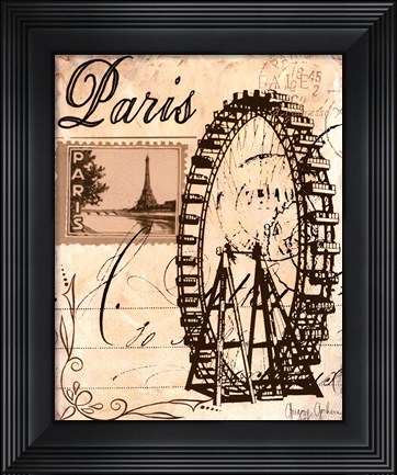 Framed Paris Collage III Print