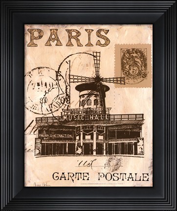 Framed Paris Collage IV Print