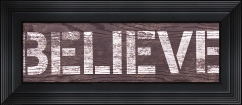 Framed Believe Print