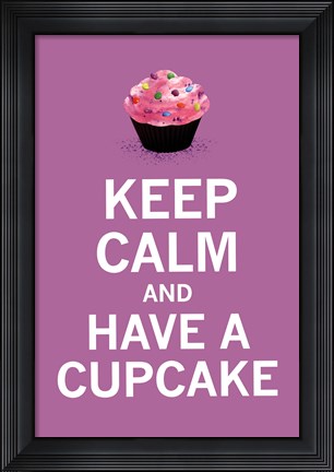 Framed Lavender Cupcake Print