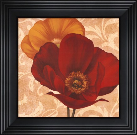 Framed Poppies I Print