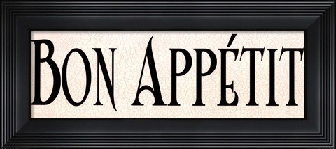 Framed Bon Appétit I Print