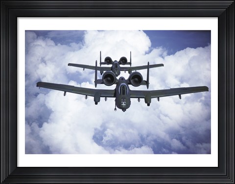 Framed Fairchild A-10 Thunderfird Anti-Tank Bombers Print
