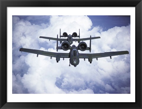 Framed Fairchild A-10 Thunderfird Anti-Tank Bombers Print