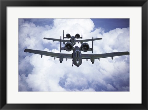 Framed Fairchild A-10 Thunderfird Anti-Tank Bombers Print