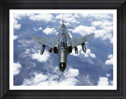 Framed McDonnell Douglas  F-4E Phantom II  Jet Fighter Print