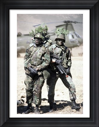 Framed Camouflage U.S. Marines Photograph Print
