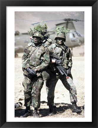 Framed Camouflage U.S. Marines Photograph Print