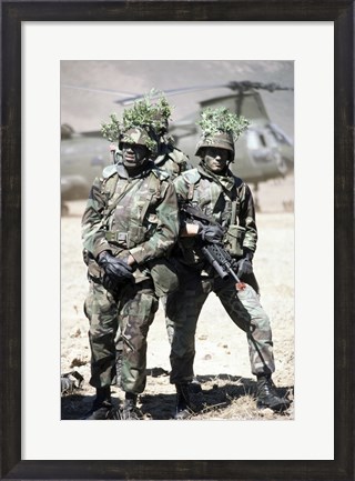 Framed Camouflage U.S. Marines Photograph Print