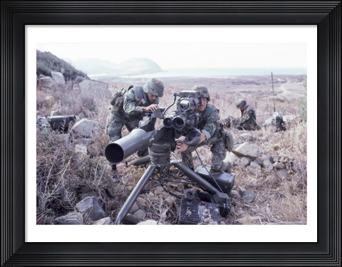 Framed United States Marines Tow Anti-Tank Weapons Print