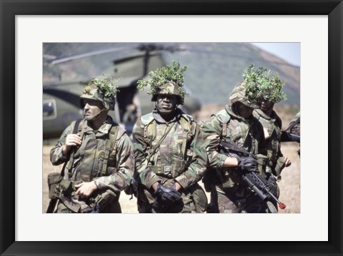 Framed Camouflage, U.S. Marines Print