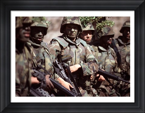 Framed Camouflage U.S. Marines Print