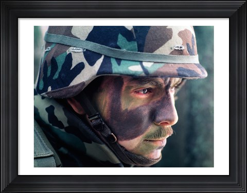 Framed Soldier Camouflage Print